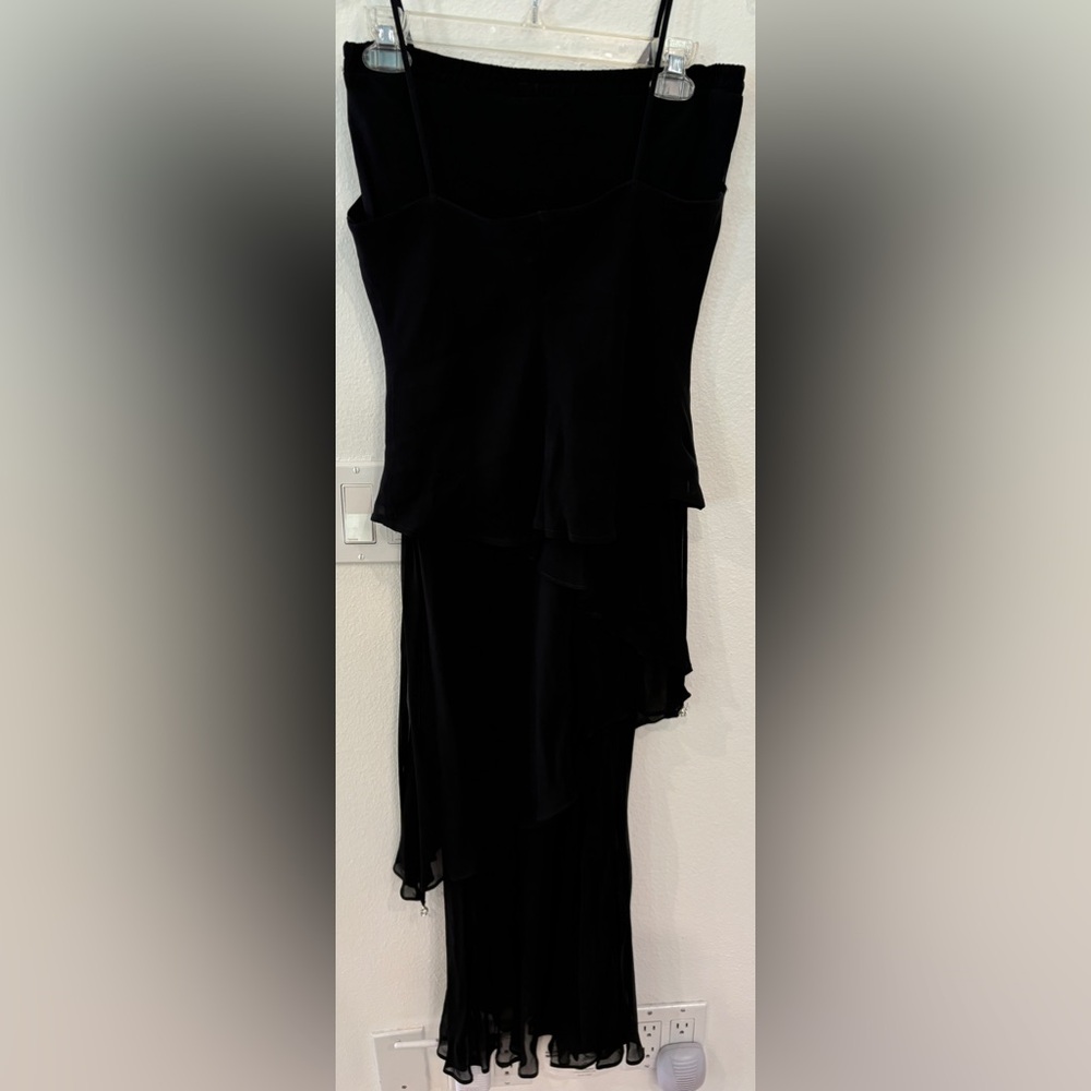 Black Chiffon 2 Piece Skirt & Cami Top - Regine Los Angeles - Flowy & Elegant